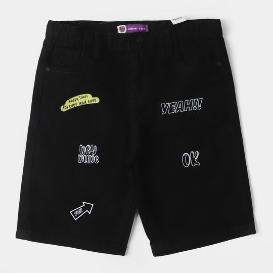 Boys Denim Short Hey Dude - BLACK