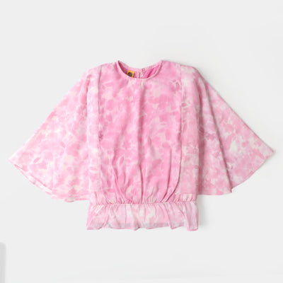 Girls Chiffon Casual Top - Pink