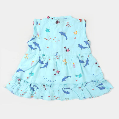 Infant Girls Woven Suit Fish - LT.Blue