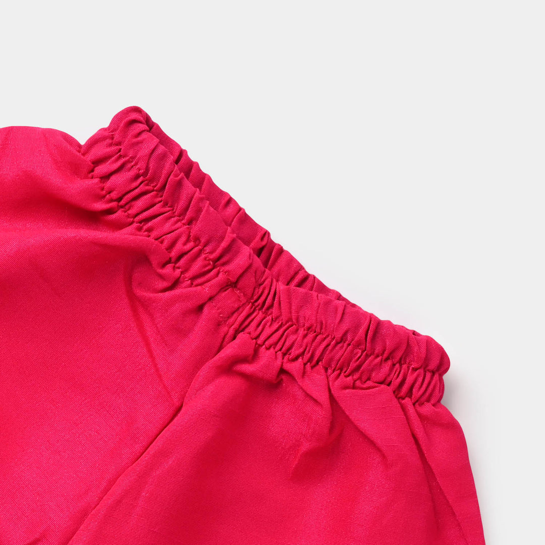 Infant Girls Viscose 2PCs Suit Ruby - Hot Pink