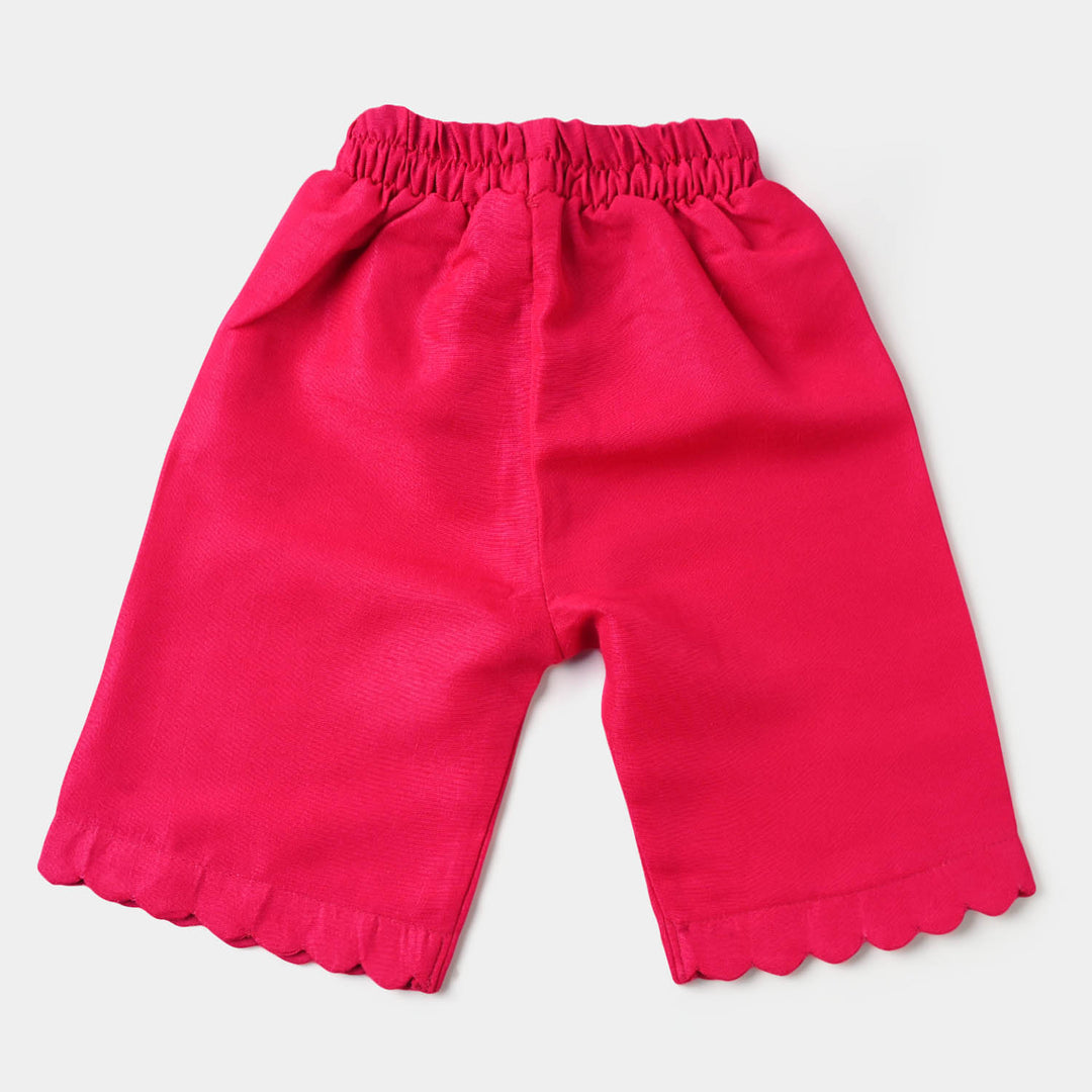Infant Girls Viscose 2PCs Suit Ruby - Hot Pink
