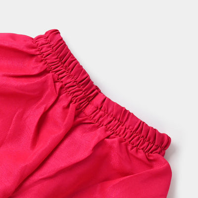 Girls Viscose 2PCs Suit Ruby - Hot Pink