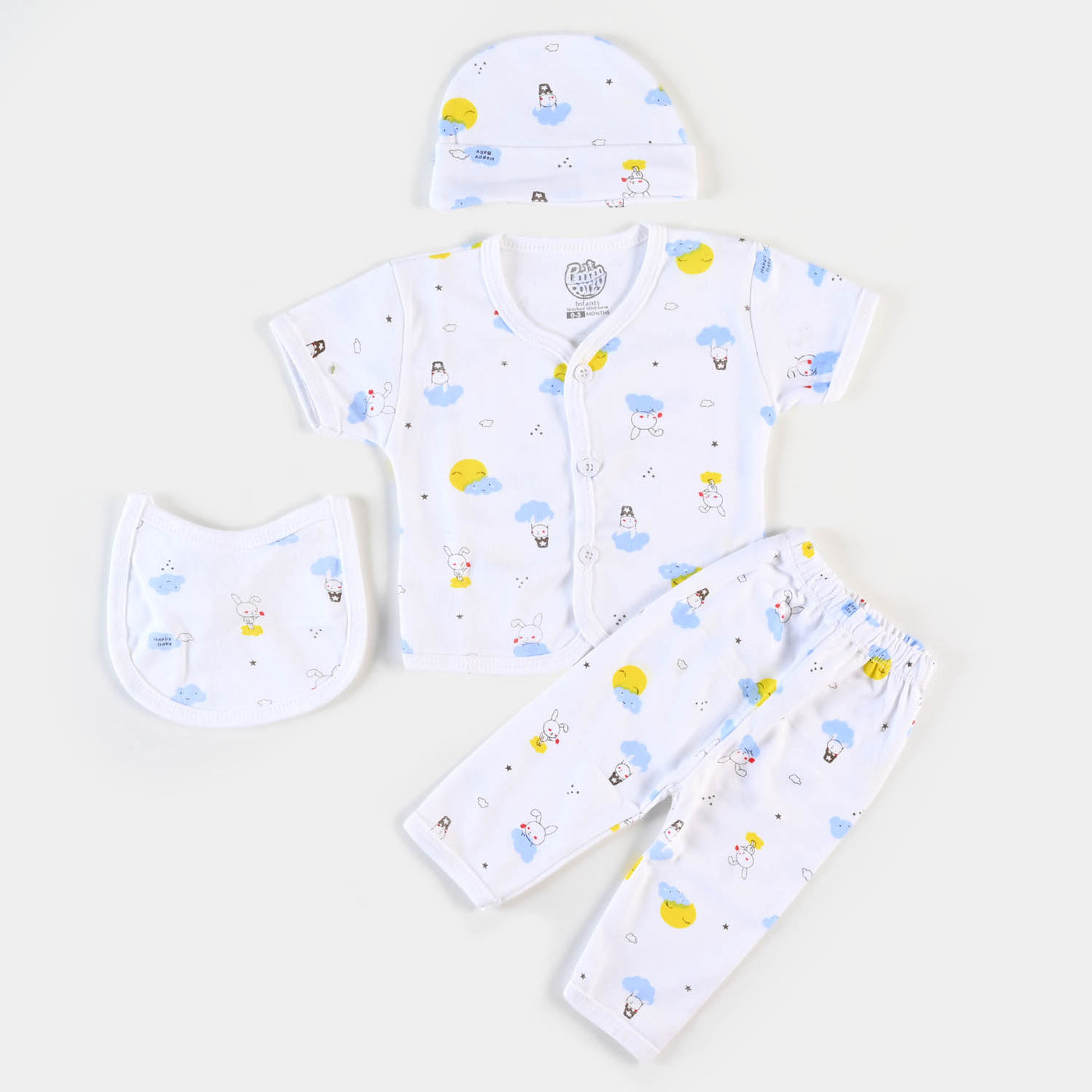 Infant Baby Cotton Summer Suit 4PCs