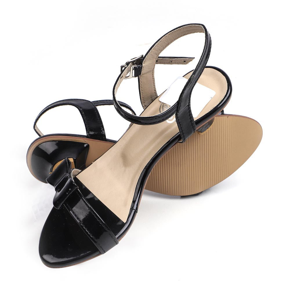 Fancy Heel Sandals For Girls - Black (WS-2)
