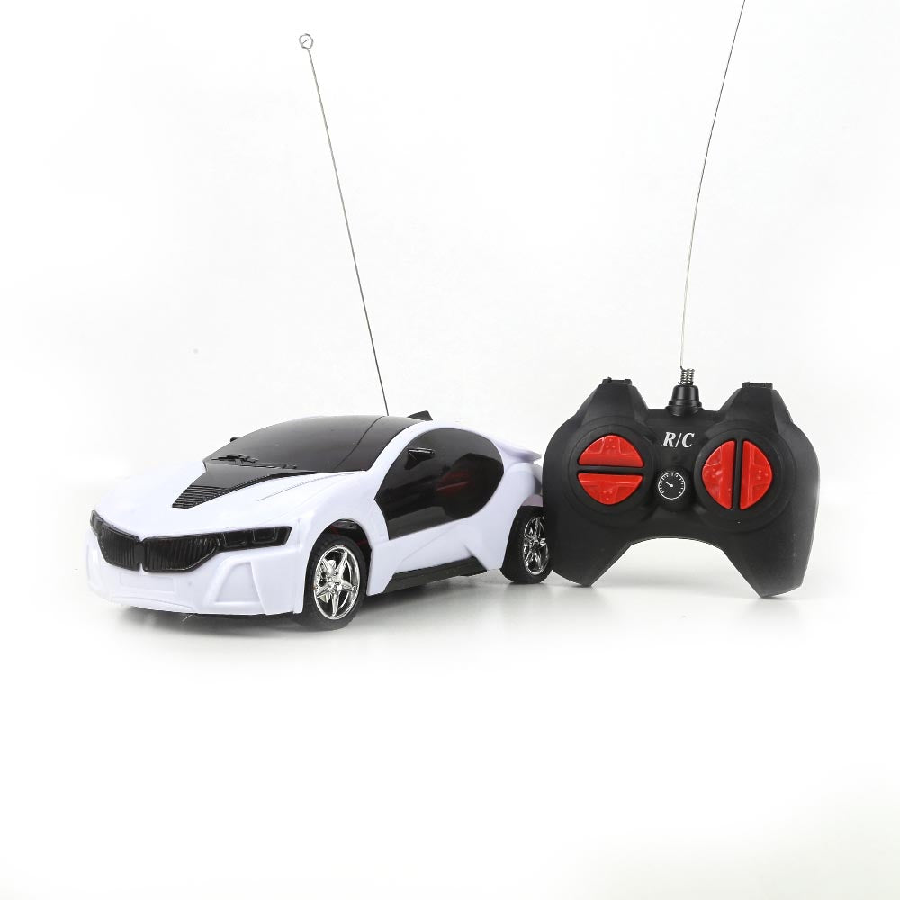 Stylish Remote Control Model Car - White (888-3D)