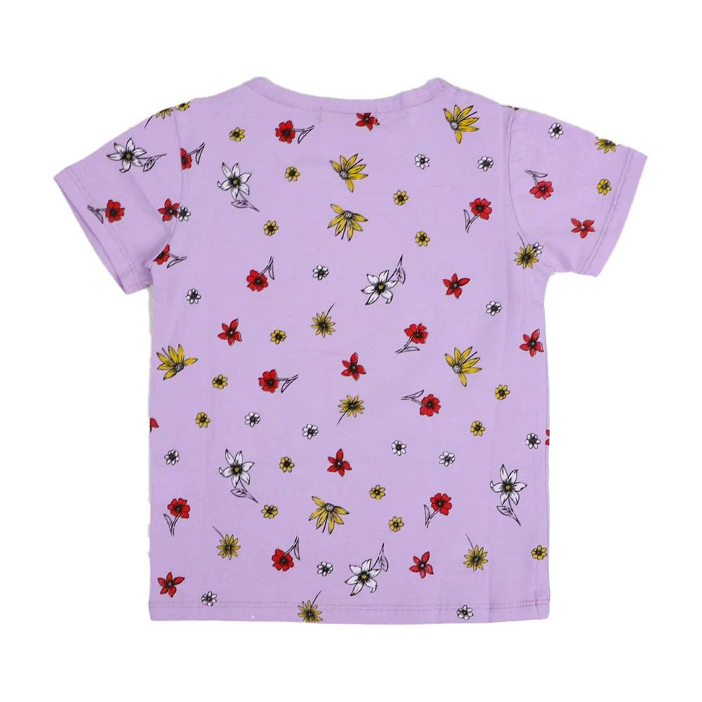Infant Always Feel Happy T-Shirt For Girls - Purple