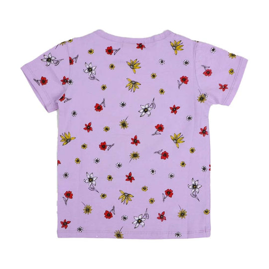 Infant Always Feel Happy T-Shirt For Girls - Purple