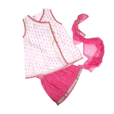 Gharara Bling 3 PCs Suit For Girls - Pink