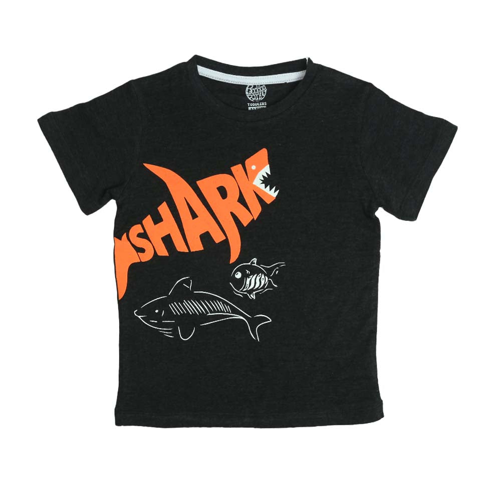 Infants Boys T-Shirt Shark - CHARCOAL