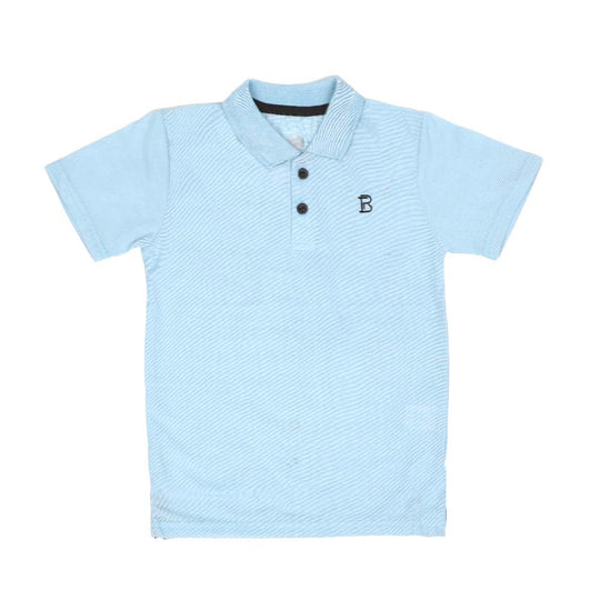 Chambray Polo Shirt For Boys - Sky Blue