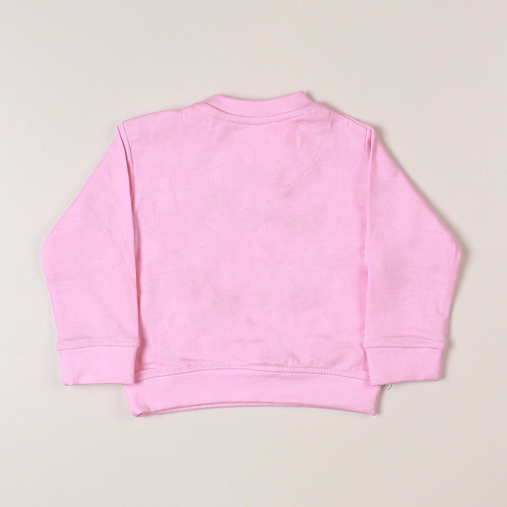 Girls Sweatshirt Seq Heart - Pink