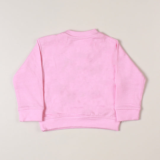 Girls Sweatshirt Seq Heart - Pink