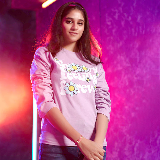Teens Girls T-Shirt Groovy Feeling - Purple