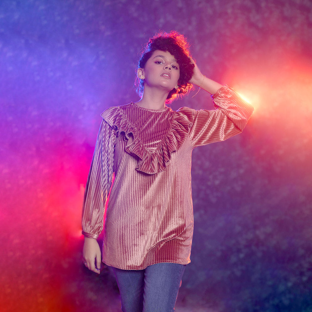 Teens Girls Velvet Top Coolness