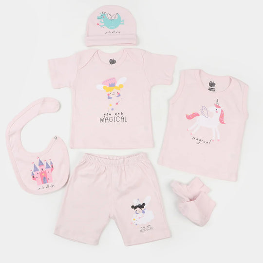 Infant Girls Cotton 6 Pcs Set Magical - Carinaria