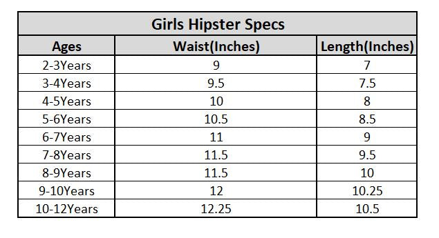 Girls Basic Hipster - Pack OF 3 Mix