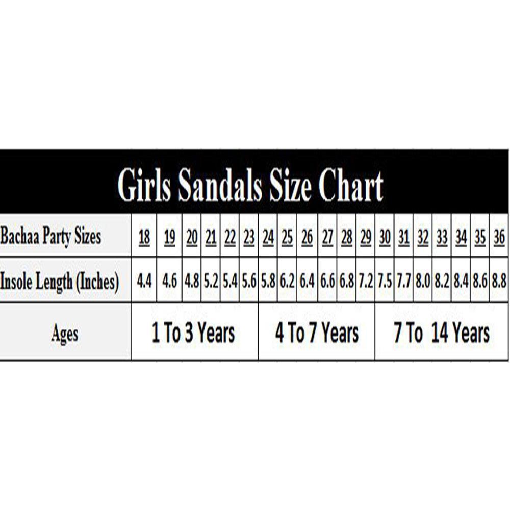 Fancy Strap Sandals For Girls - Black (1010-9)