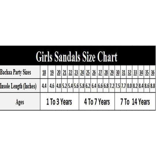 Fancy Strap Sandals For Girls - Black (1010-9)