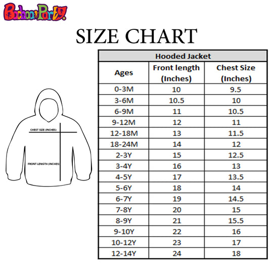 Zipper Fleece Hoodie For Girls - Orange