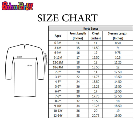 Infant Boys Digital Print Kurta Deep Sea - Blue