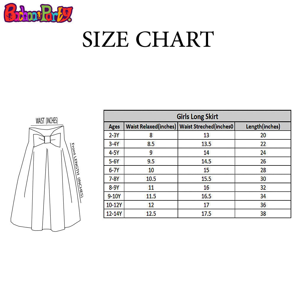 Girls Digital Print Long Skirt Maze - Multi