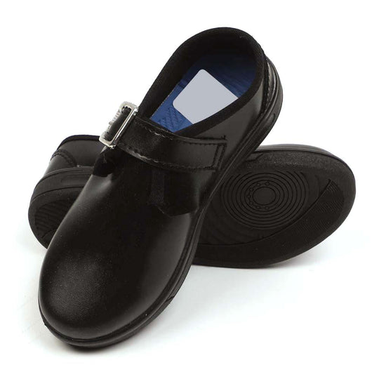 Strap Style School Shoes For Boys - Black (0023)