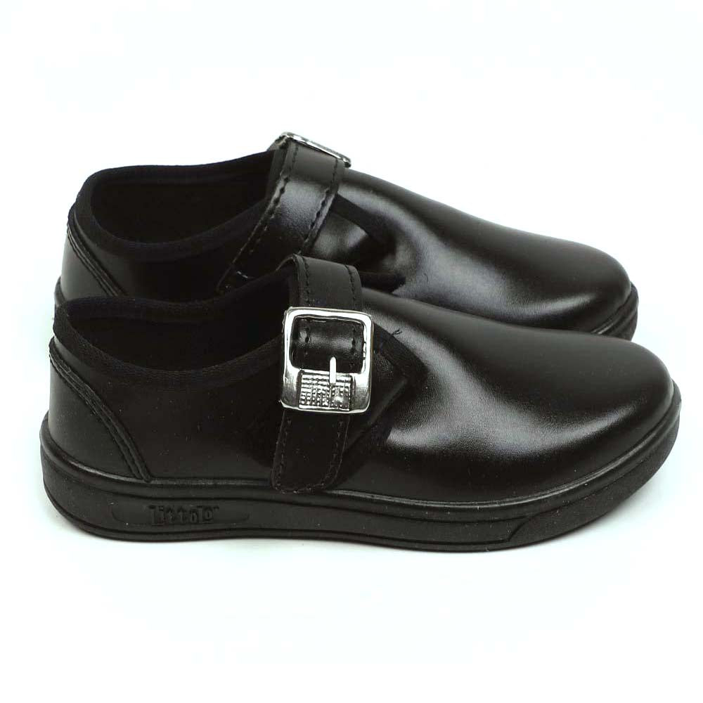 Strap Style School Shoes For Boys - Black (0023)