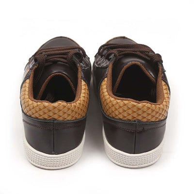 Fancy Sneakers For Boys - Coffee/Brown (JS-99-82A)