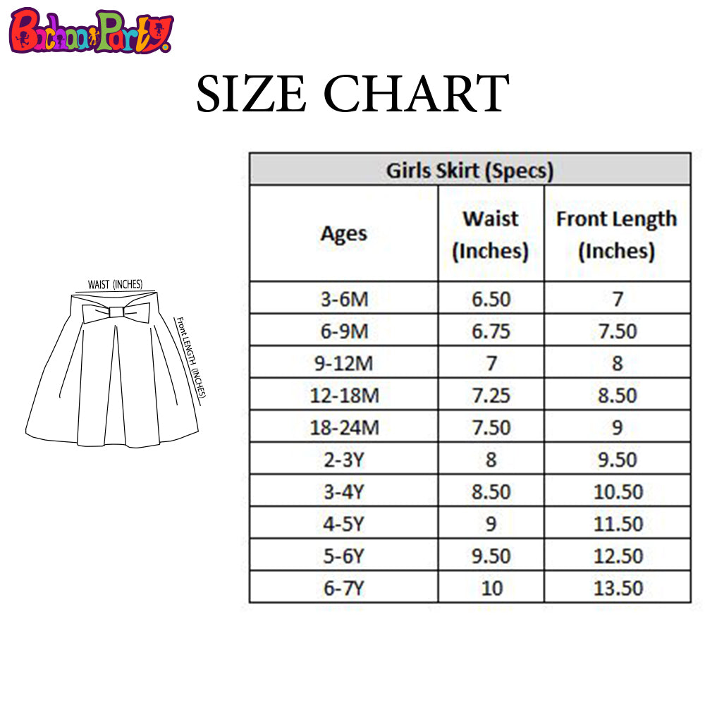 Character Embroidery Denim Skirt For Girls - Dark Blue