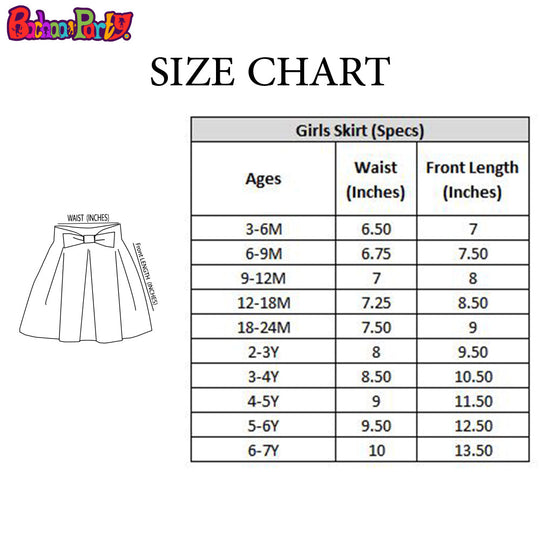 Character Embroidery Denim Skirt For Girls - Dark Blue