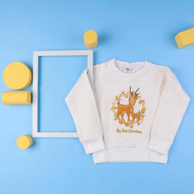 Adventure Infant Sweatshirt For Girls - White