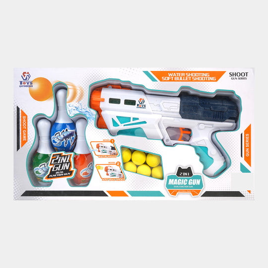 2 IN 1 Water Shooting & Soft Blaster For Kids