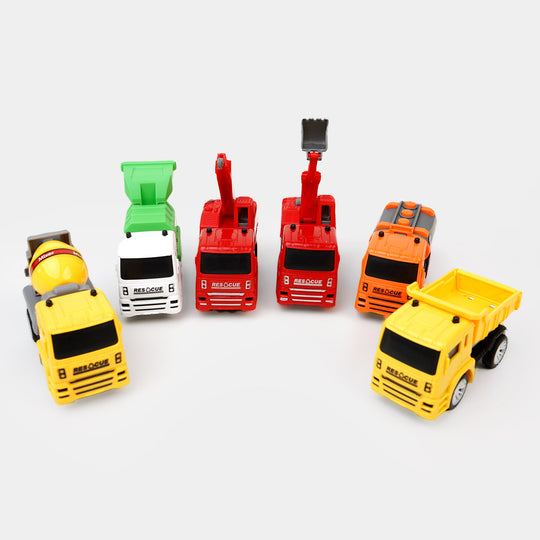 Construction Die Cast Truck Set Multi | 6PCs