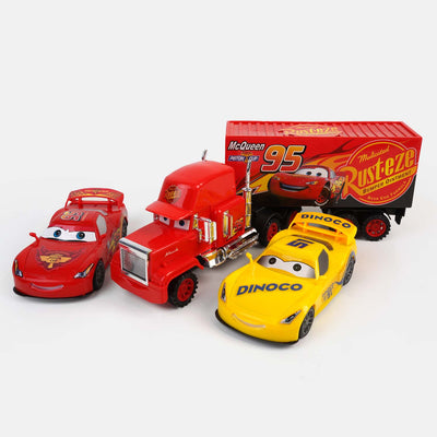 Luxury Truck + 2 Racing Car Play Set For Kids