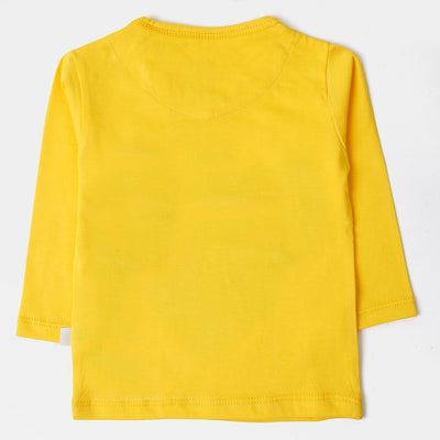 Infant Boy T-Shirt F/S Bear - Yellow