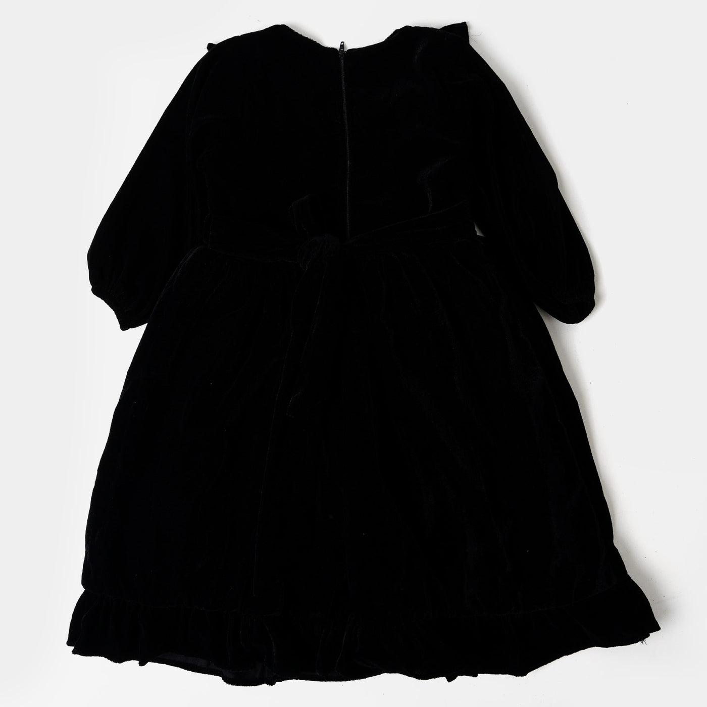 Girls Frock Fancy Velvet Frill Sequins