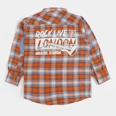 Boys Casual Shirt London - Brown