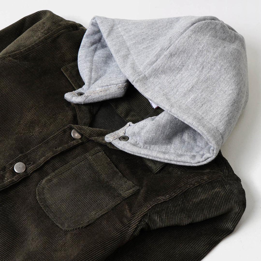 Boys Hooded Shirt Dream It - Dark Green