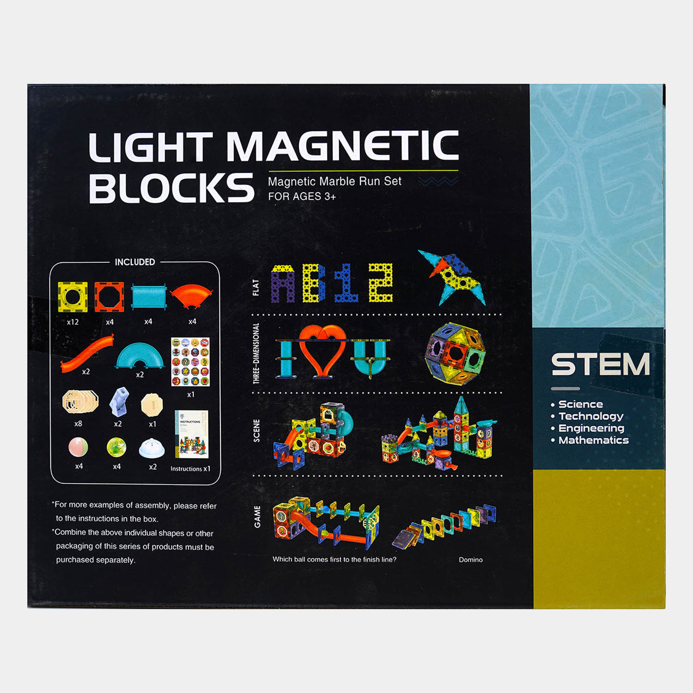 Light Magnetic Blocks Set | 49Pcs