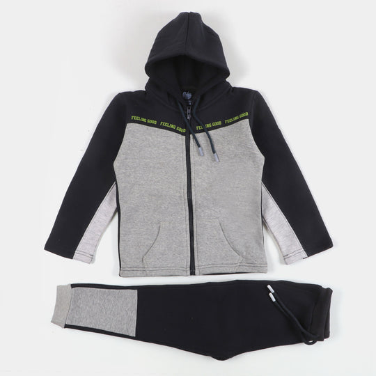 Boys 2PCs Suit Feeling Good - Navy/Grey