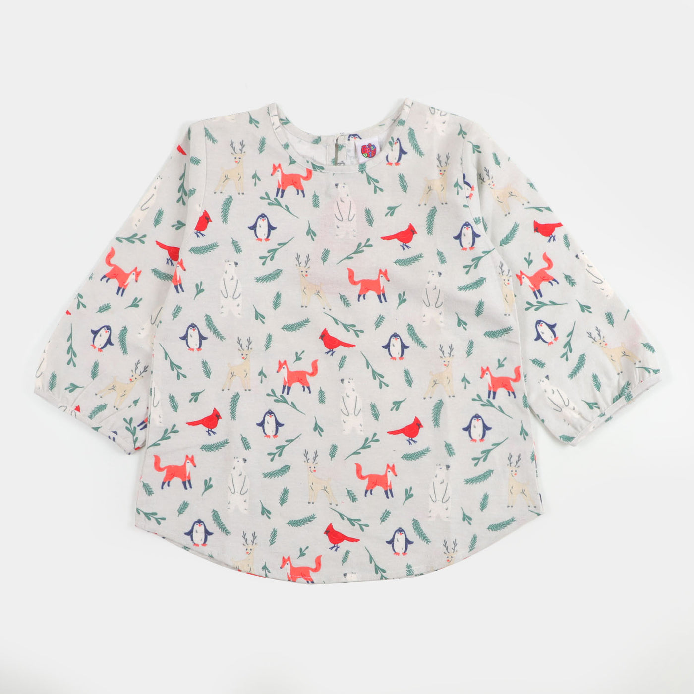 Infant Girls Top Penguin - Off White