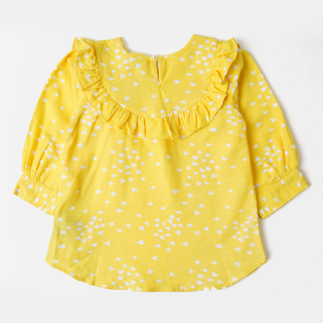 Girls Western Top - Yellow