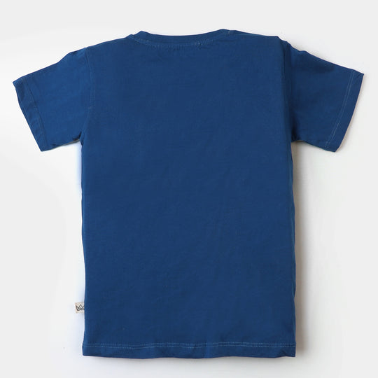 Boys T-Shirt Lets Rock - Blue Opal