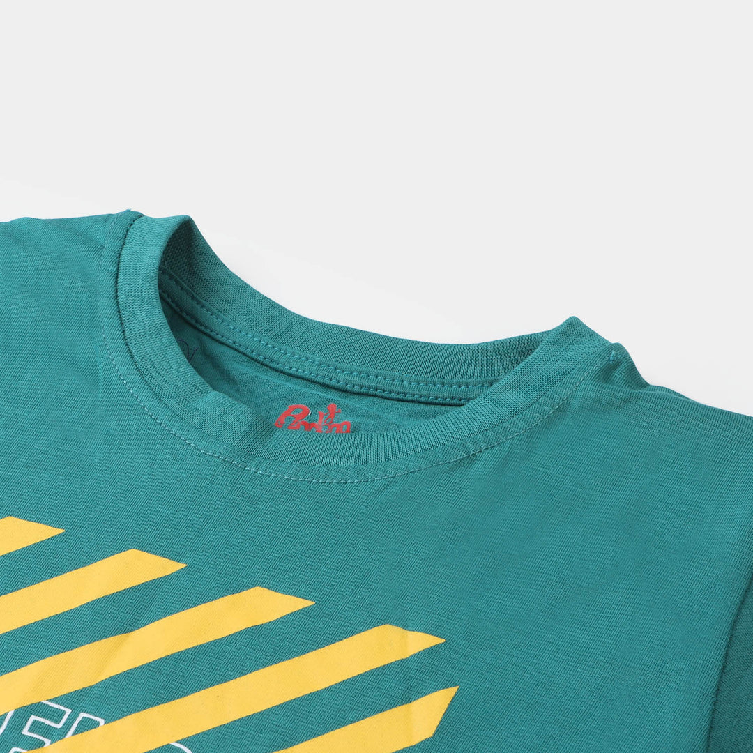 Boys Cotton T-Shirt Legendary - Teal Green