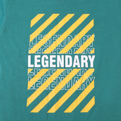 Boys Cotton T-Shirt Legendary - Teal Green