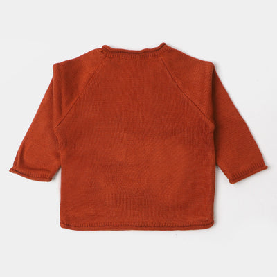 Infant Boys Sweater King Of World - Copper