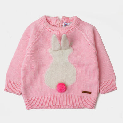 Infant Girls Sweater Rabbit - Pink