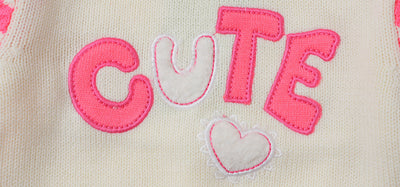 infant Girls Sweater BP20-22 - Pink/White