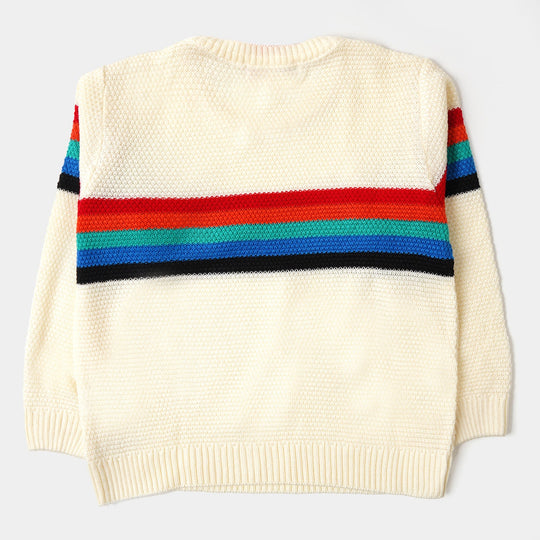 Teens BOYS SWEATER - OFF WHITE