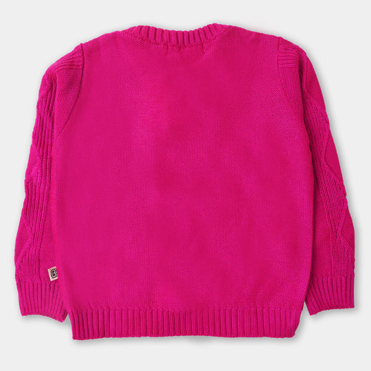 Girls Sweater BP35-22 - Dark Pink